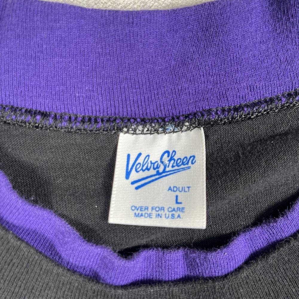Vintage Goofy San Diego Velva Sheen Adult L Black/Purple 100% Cotton T-Shirt EUC - Picture 4 of 10